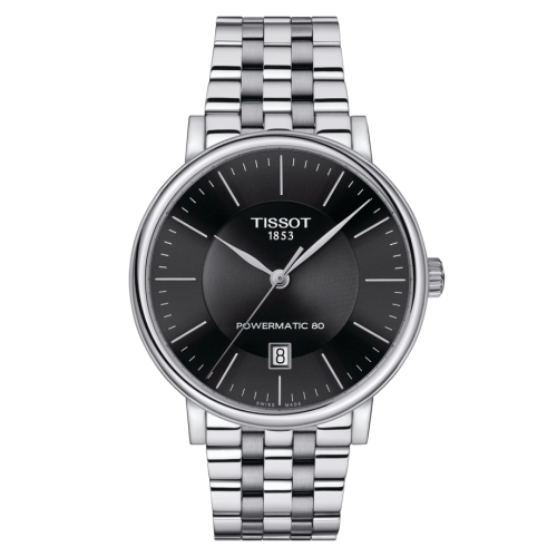 Tissot Carson Premium Powermatic 80 Stainless Steel / Black / Bracelet